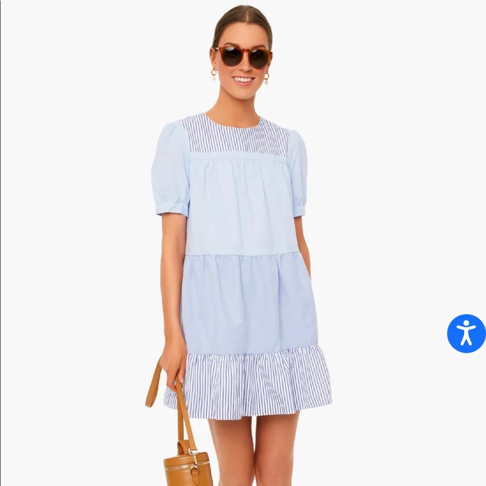 Pomander Palace Blue Striped Quinn Dress